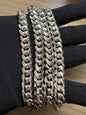 Silver Rhodium Plated Miami Cuban Link Necklace 22”